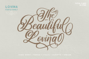 Discover the Beauty of the Lovina Family: A Handwritten Font for Creative Projects