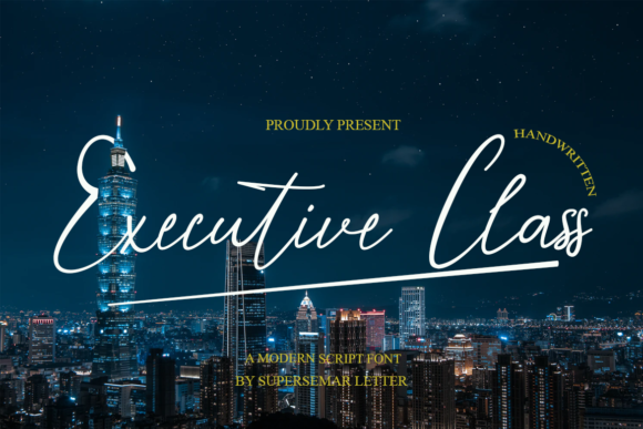 Executive Class: A Versatile Handwritten Font for Design Excellence