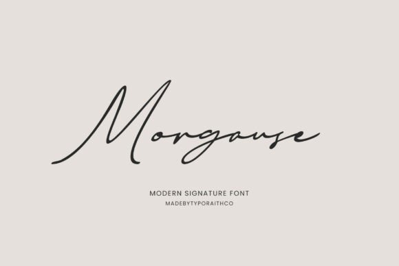 Morgause: A Modern Signature Font for Creative Professionals