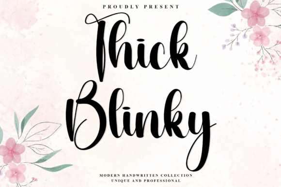 Thick Blinky: A Refined Handwritten Font for Modern Design