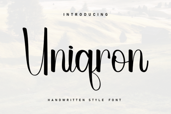 Uniqron: A Handwritten Font with a Sporty and Luxurious Feel